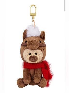 13DE MARZO Gold Ingot Horsed Bear Bag Charm